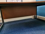 Wave Office Desk Right Hand with 2 Drawer Metal Mobile Pedestal - 160cm - Image 10