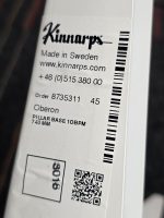 Kinnarps Large Boardroom Meeting Table w/ 10 Stacking Black Fabric Chairs - Set - Image 5