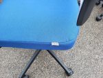 RIM Conference Chairs Blue Fabric Black Mesh Swivel Base on Castors - Set of 10 - Image 11