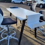 Steelcase Be-Free High Table 160cm + 4 Cobi Chairs – Collaborative Office Set