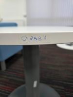 Kinnarps Round Office Circular Table w/ White Top and Steel Pillar Base - 110cm - Image 7