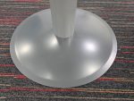 Kinnarps Round Office Circular Table w/ White Top and Steel Pillar Base - 70 cm - Image 2