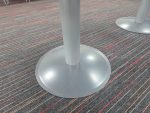 Kinnarps Round Office Circular Table w/ White Top and Steel Pillar Base - 90 cm - Image 3