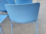 Used Frederica Pato Chair - Set of 9  Stackable Office / Lounge Blue Chairs - Image 9