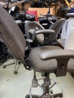 Draughtsman Grey Chair Height Adjustable Office High Stool with Foot Ring - Image 4