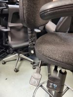 Draughtsman Grey Chair Height Adjustable Office High Stool with Foot Ring - Image 7