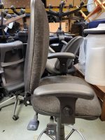 Draughtsman Grey Chair Height Adjustable Office High Stool with Foot Ring - Image 9