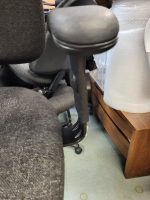 Draughtsman Grey Chair Height Adjustable Office High Stool with Foot Ring - Image 16
