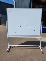 Double Sided Whiteboard with Stand 150cm x 120cm Magnetic Board on Wheels