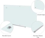 Magnetic Glass Whiteboard Dry Erase Board Large 240×120cm Wall Mounted - Image 13