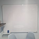 Magnetic Glass Whiteboard Dry Erase Board 150×120cm Wall Mounted Frameless