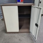 BISLEY Storage Brown Cupboard – Medium Size Lockable Office Cabinet with Shelf
