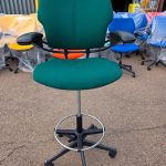 Humanscale Freedom Draughtsman Chair Tall Ergonomic Drafting Stool - Green