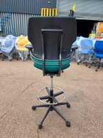 Humanscale Freedom Draughtsman Chair Tall Ergonomic Drafting Stool - Green - Image 4