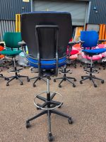 Humanscale Freedom Draughtsman Chair Tall Ergonomic Drafting Stool - Navy Blue - Image 5