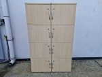 Used Wood Locker Cabinet – Staff/Gym Office Storage Compartment Security Unit - Image 3