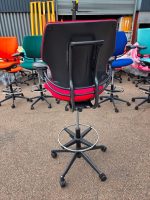 Humanscale Freedom Draughtsman Chair Tall Ergonomic Drafting Stool - Red - Image 2