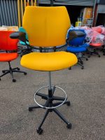 Humanscale Freedom Draughtsman Chair Tall Ergonomic Drafting Stool - Yellow