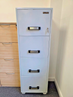 4 Drawer Office Filing Cabinet Lockable Fireproof - A4 Foolscap Compatible