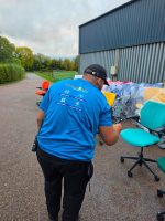 Humanscale Freedom Draughtsman Chair High Ergonomic Tall Office Seat - Red - Image 17