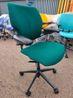 Humanscale Freedom Draughtsman Chair High Ergonomic Tall Office Seat - Green - Image 4