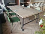 Large Industrial Meeting Table Reclaimed Oak Steel Frame 8–10 Seater - 280cm - Image 5