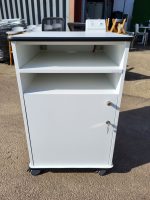 Server Rack IT Cabinet Network Enclosure Metal Frame In Wheels - White