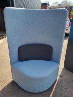 Boss Design Collaborative High Back Chair Shuffle Ice Blue Grey Lumbar Pad - Image 9