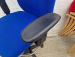 Used Draughtsman Chair High Back Ergonomic Swivel With Adjustable Foot Ring-Blue - Image 6