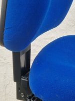 Used Draughtsman Chair High Back Ergonomic Swivel With Adjustable Foot Ring-Blue - Image 7