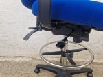 Used Draughtsman Chair High Back Ergonomic Swivel With Adjustable Foot Ring-Blue - Image 21