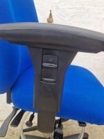 Used Draughtsman Chair High Back Ergonomic Swivel With Adjustable Foot Ring-Blue - Image 23