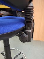 Draughtsman Chair Height Adjustable Office High Stool with Foot Ring - Blue - Image 9