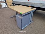Used Beech Office Desk 120cm w/ Lockable Mobile Pedestal & Drawers - Image 4