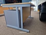 Used Beech Office Desk 120cm w/ Lockable Mobile Pedestal & Drawers - Image 7