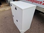 Used Lockable Wooden Locker Cabinet 4- Door White Staff/Laptop Storage - Image 6