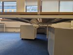 Office Bench Desk + Screens + Lockable Mobile Pedestal Cabinets 160cm per person - Image 3