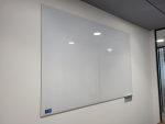Glass Whiteboard Dry Erase Board Wall Mounted Frameless + Free Pens + Raiser Set