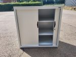 Used Tambour Cupboard Lockable Sliding Door Office Cupboard Adjustable Shelf
