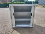 Used Tambour Cupboard Lockable Sliding Door Office Cupboard Adjustable Shelf - Image 4