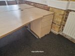 Left-Hand Office Wave Desk With Matching Extending Lockable Cabinet –  120cm - Image 14