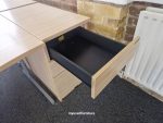 Right-Hand Office Wave Desk With Matching Extending Lockable Cabinet –  120cm - Image 15