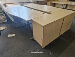Right-Hand Office Wave Desk With Matching Extending Lockable Cabinet –  120cm - Image 20