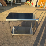 Kitchen Work Preparation Table Stainless Steel with Lower Shelf - 100 x 60