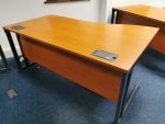Wave Ergonomic Office Desk Left Hand + Mobile Steel Lockable Drawer Cabinet - Image 4