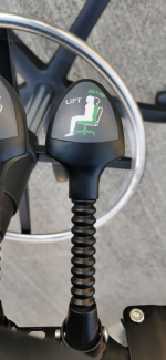 Draughtsman Chair Ergonomic High Back With Adjustable Foot Ring - Blue - Image 14