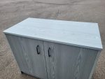 Used Desk Height Double-Door Wood Office Storage Cupboard – Desk-High Cabinet - Image 2