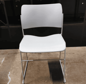 Howe White Plastic Chair 40/4 Modern Design for Home or Office - UK Delivery