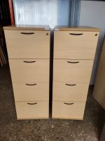 4 Drawer Office Filing Cabinet Maple Wood Lockable - Foolscap Compatible