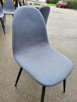 Used Retro Padded – Upholstered Dining/Meeting Chairs, Black Legs (Set of 4) - Image 37